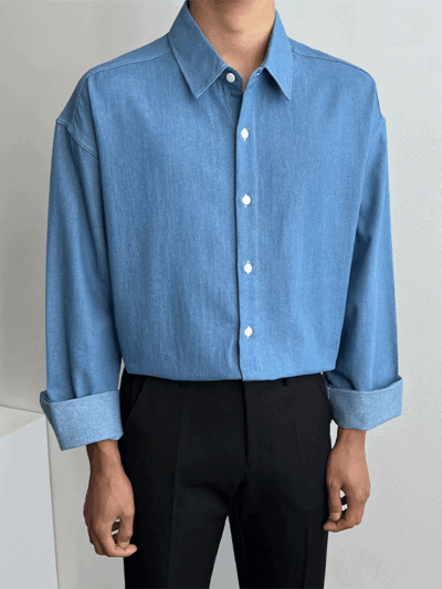 레인드 데님 남방 셔츠(3color)