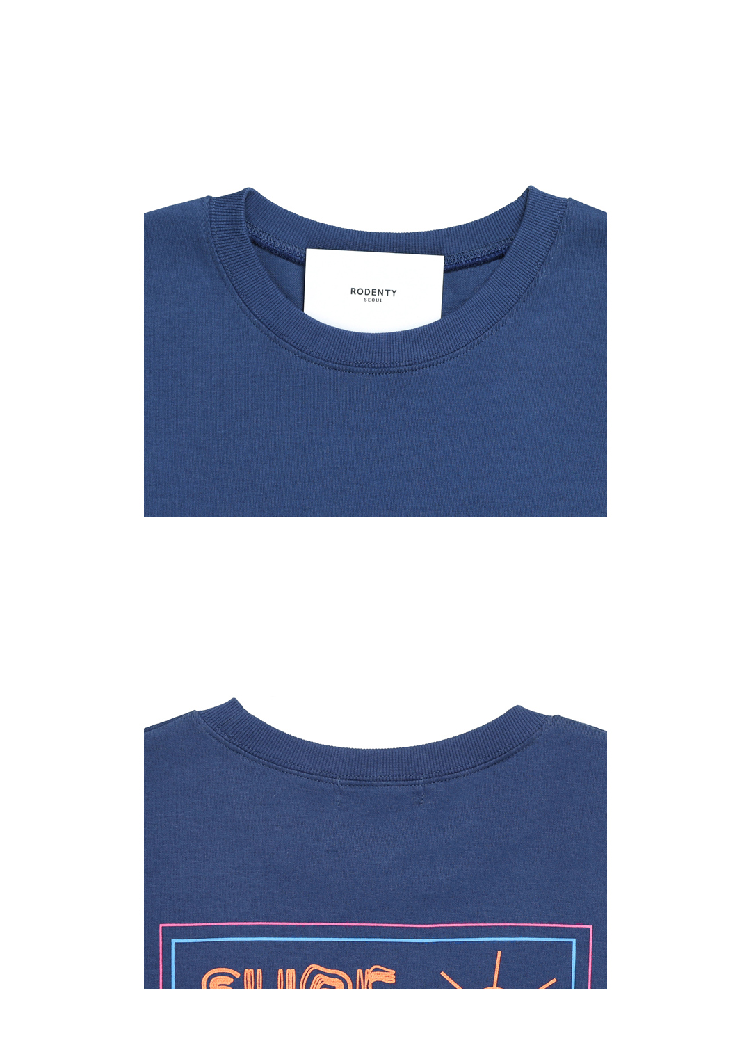 반팔 티셔츠 네이비블루 색상 이미지-S1L9