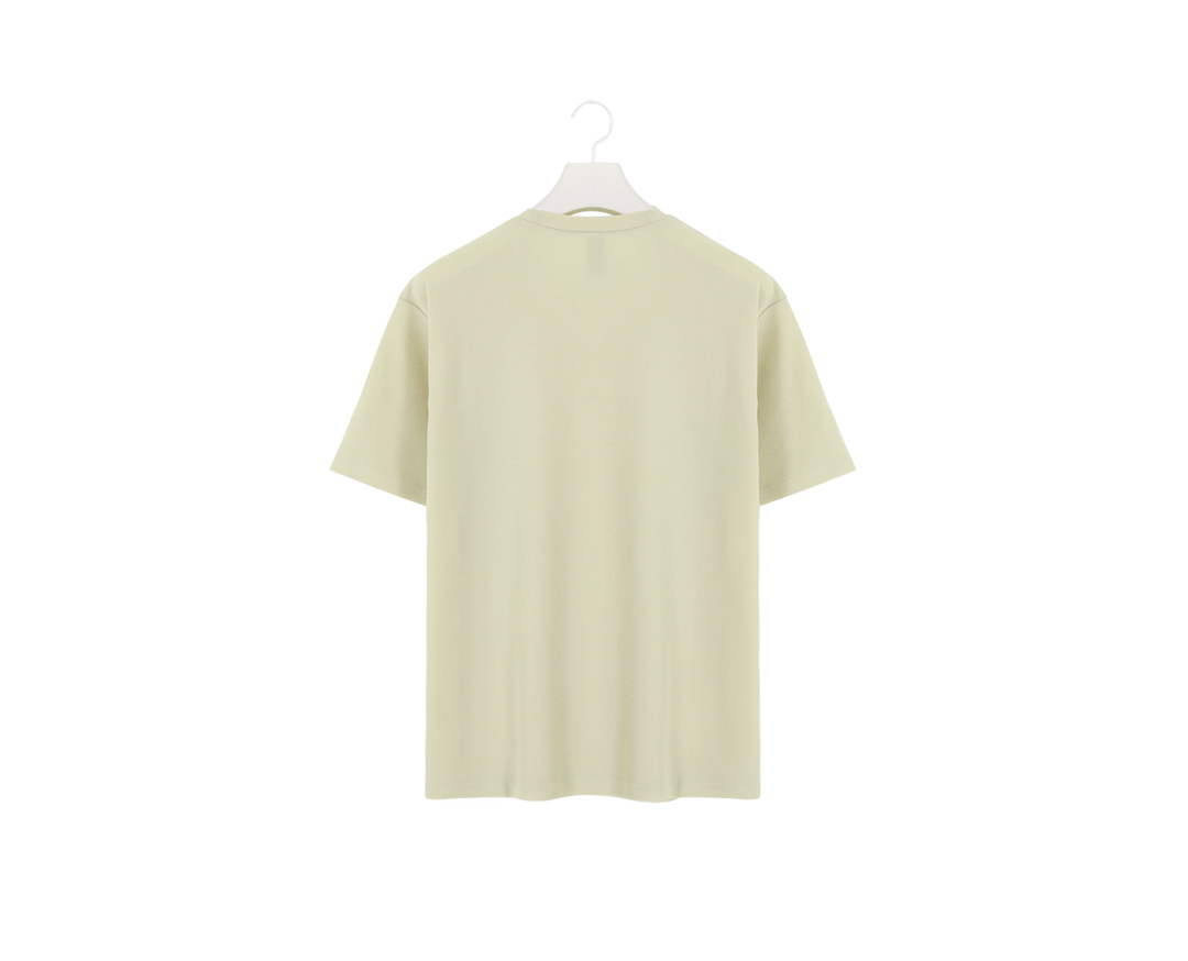 반팔 티셔츠 아이보리 색상 이미지-S1L45