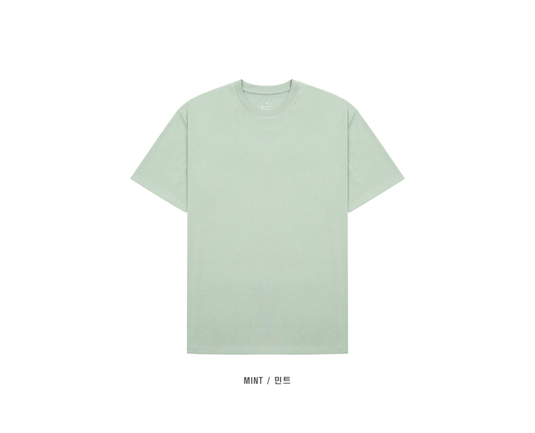 반팔 티셔츠 민트 색상 이미지-S1L29