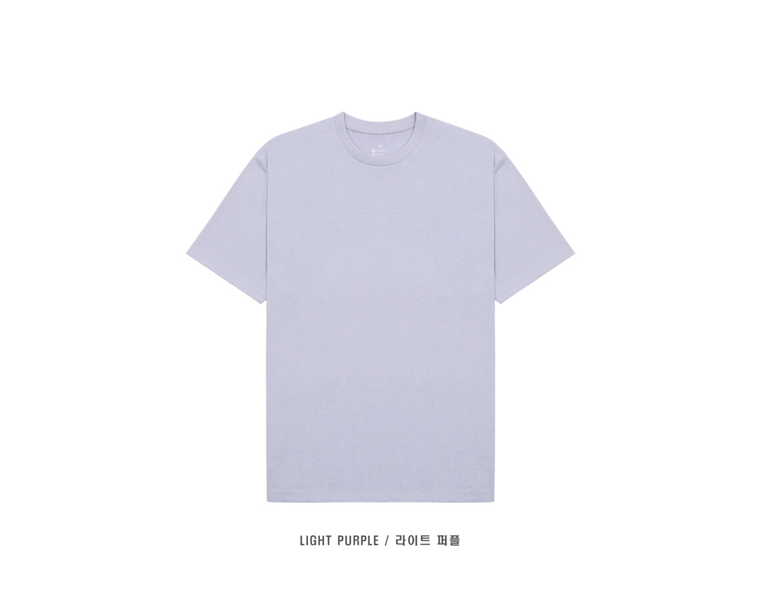 반팔 티셔츠 라벤더 색상 이미지-S1L30