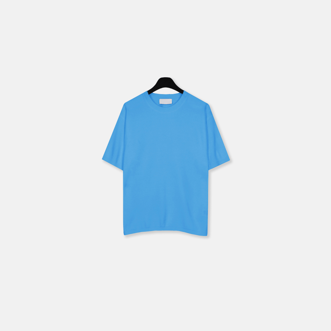반팔 티셔츠 스카이블루 색상 이미지-S1L37