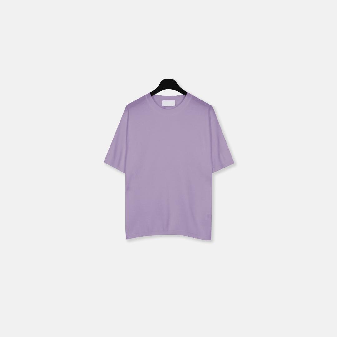 반팔 티셔츠 라벤더 색상 이미지-S1L38