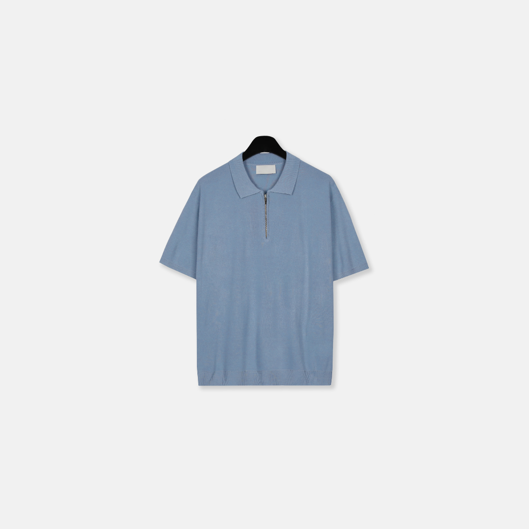 반팔 티셔츠 블루 색상 이미지-S1L45