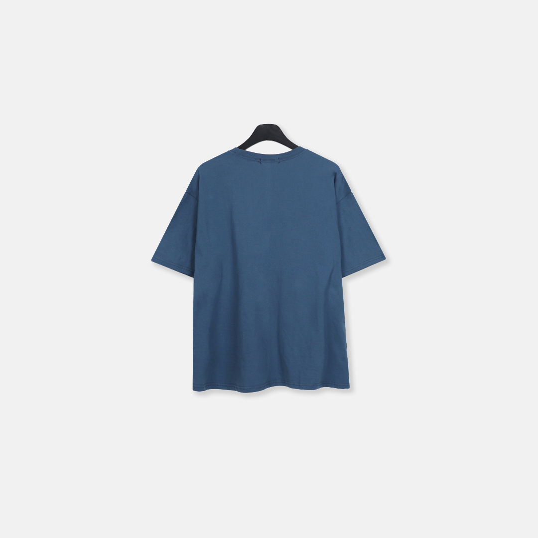 반팔 티셔츠 네이비블루 색상 이미지-S1L24