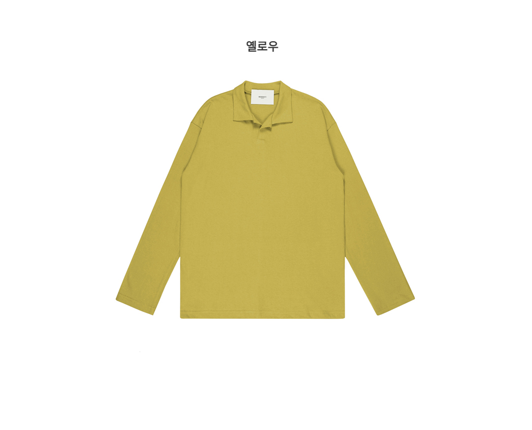 긴팔 티셔츠 옐로우 색상 이미지-S2L11