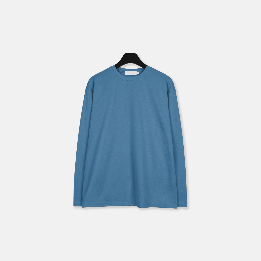 긴팔 티셔츠 딥블루 색상 이미지-S3L5