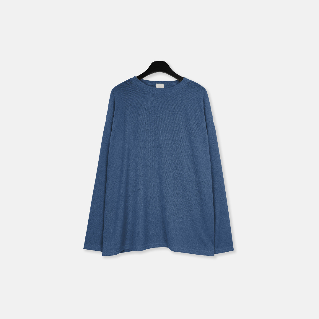 긴팔 티셔츠 네이비블루 색상 이미지-S1L22