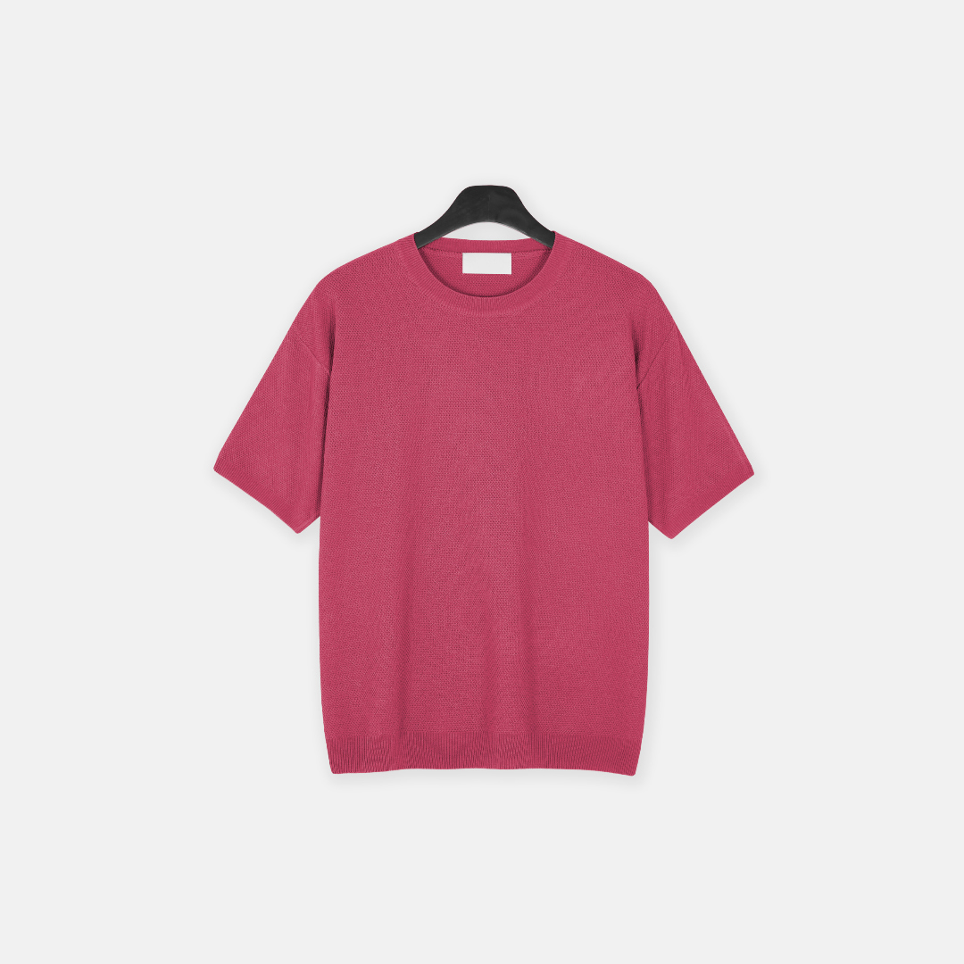 반팔 티셔츠 핑크 색상 이미지-S3L7