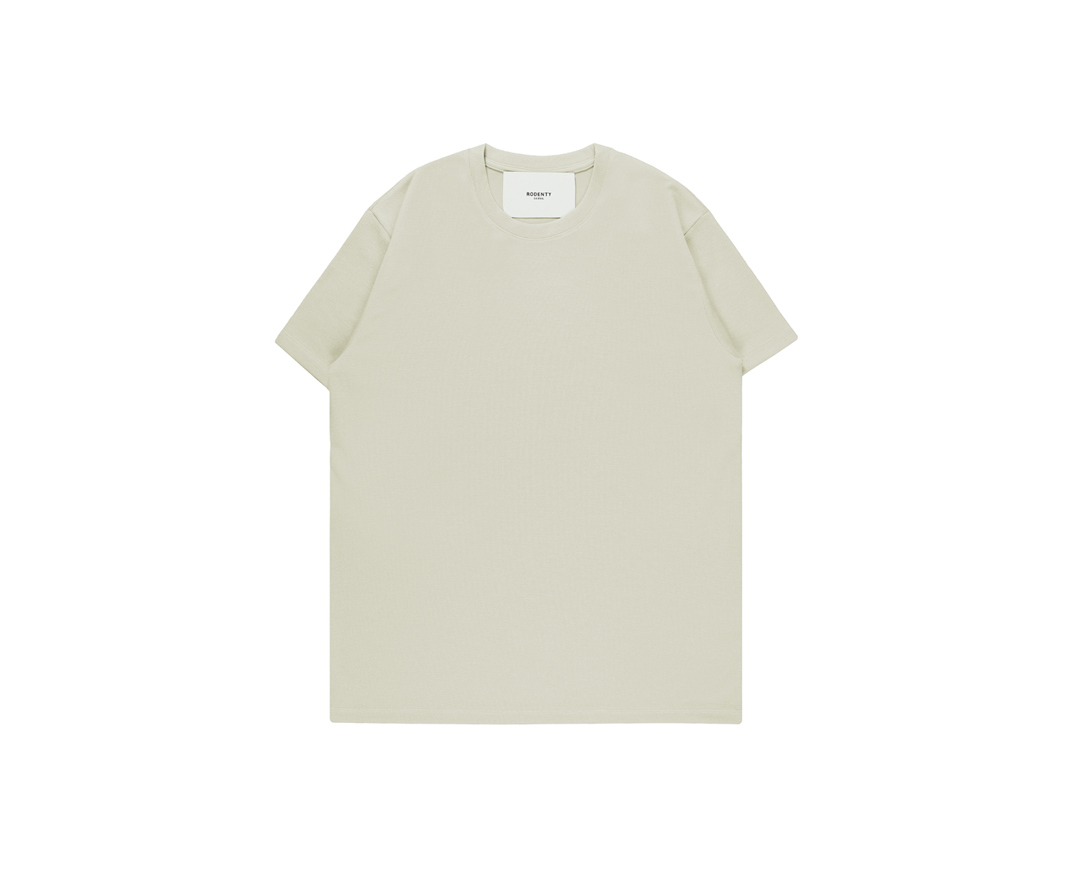 반팔 티셔츠 아이보리 색상 이미지-S12L42
