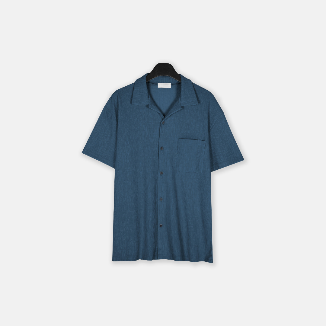 반팔 티셔츠 네이비블루 색상 이미지-S1L31