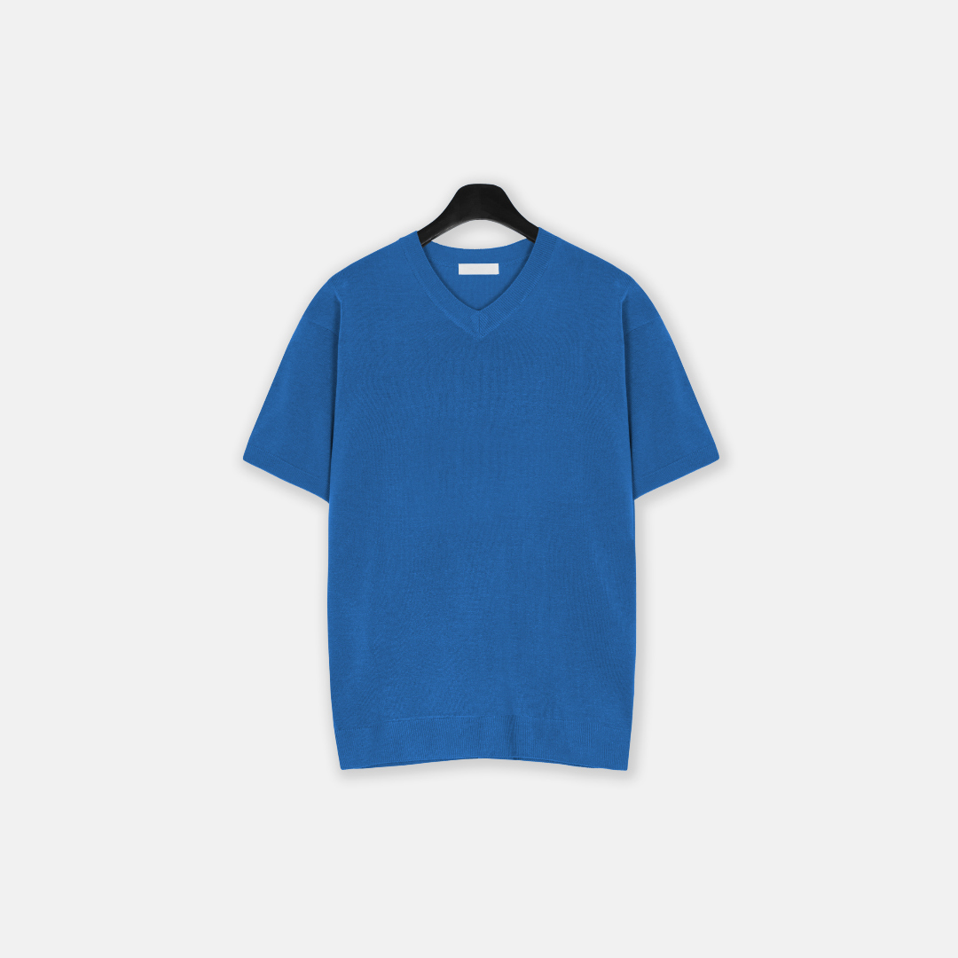 반팔 티셔츠 네이비블루 색상 이미지-S2L40
