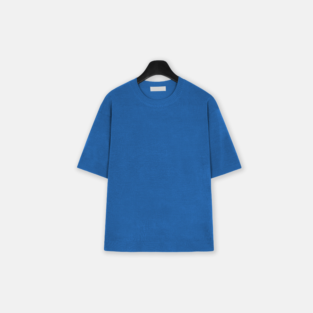 반팔 티셔츠 블루 색상 이미지-S1L48