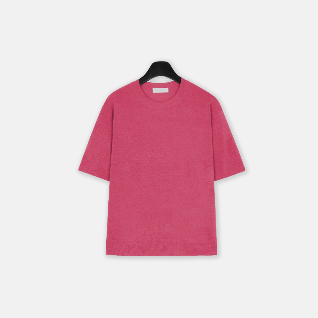 반팔 티셔츠 핑크 색상 이미지-S1L53