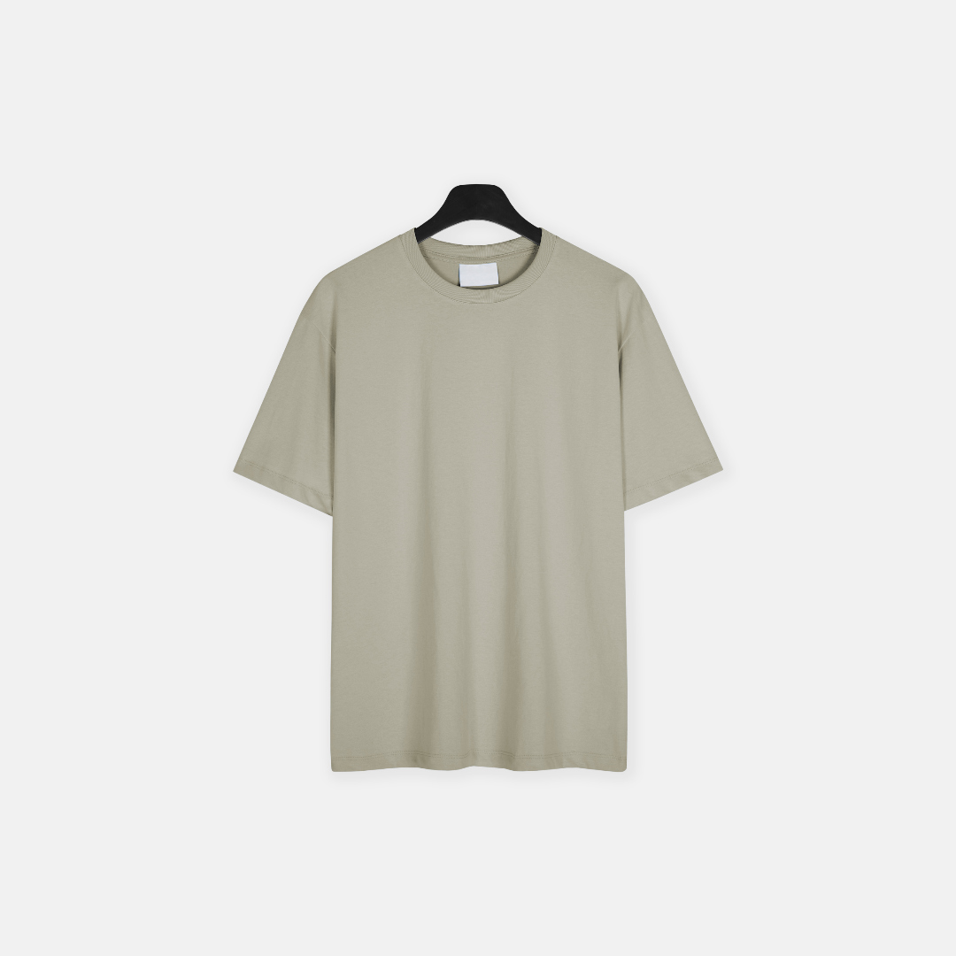 반팔 티셔츠 아이보리 색상 이미지-S4L65