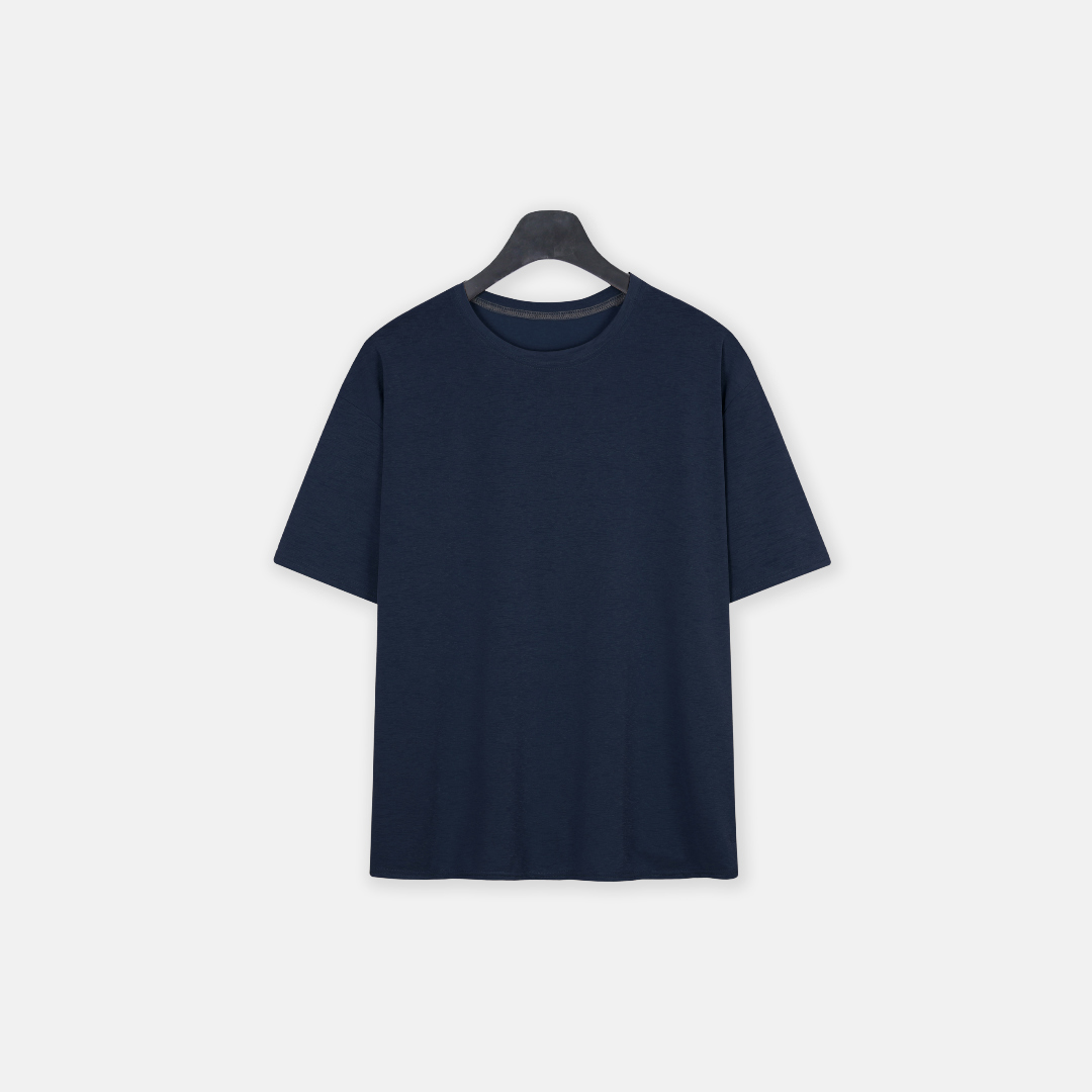 반팔 티셔츠 네이비블루 색상 이미지-S9L43